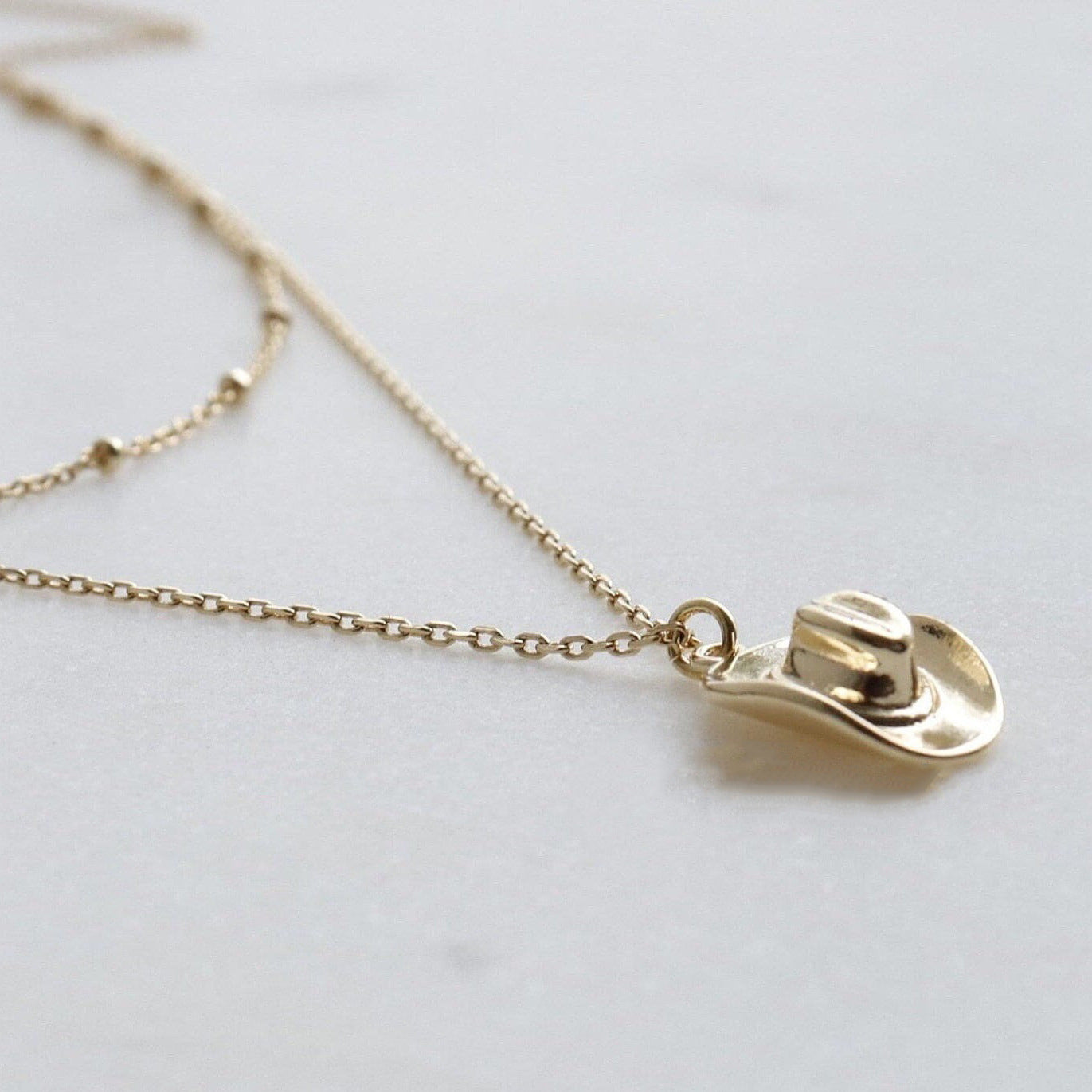 Cowboy Boot Cowboy Hat Charm Necklace